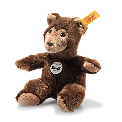Steiff Kuscheltier Mini Grizzlybär, Süßes Stofftier mit Kunststoffaugen, Kinder, Jungen & Mädchen, Plüschtier 11 cm, Klein, Braun, 024474