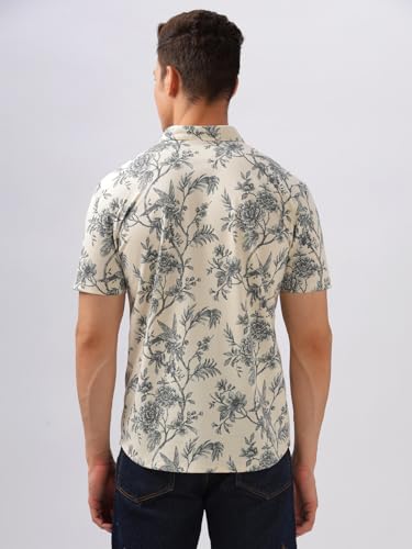 Image of BULLMER Trendy Regular Fit Printed Causal Half Sleeve Shirt for Men