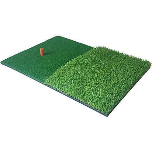Tapis de formation de golf en herbe en nylon premium et socle en caoutchouc de 40x60 cm
