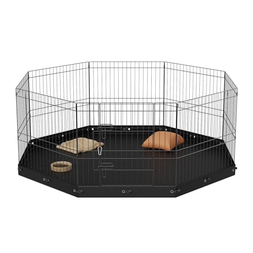 VEVOR Welpenlaufstall 8-TLG. Welpenauslauf 609,6cm hoch Tierlaufstall mit Bodenmatte aus 600D Oxford-Gewebe Hundelaufstall aus Q235 Hundelaufstall Freilaufgehege für kleine & mittelgroße Haustiere