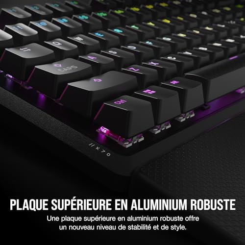 Corsair K70 Core RGB Clavier Mécanique de Jeu avec Repose Paume Touches Linéaires Pré lubrifiées MLX Amortissement du Son - vue 5