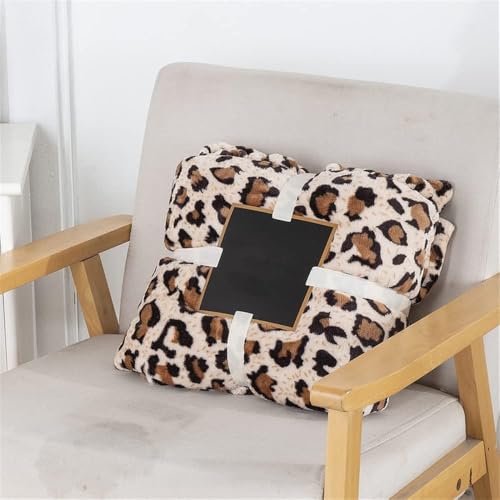 Lukery Couverture Polaire Flanelle Imprimé Léopard Plaid Polaire 150 x 200 cm, Jete de Canapé Couverture Lit 2 Personnes | Douce et Chaude Confortable en...