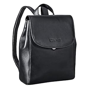 STILORD ‘Hazel’ Dagrugzak Elegant Dames Leren Rugtas Klein Vintage Schoudertas City Daypack Backpack voor Uitgaan Winkelen S Echt Leer