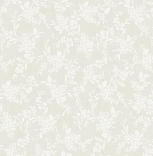 NextWall Tonal Floral Peel and Stick Wallpaper (Neutral)