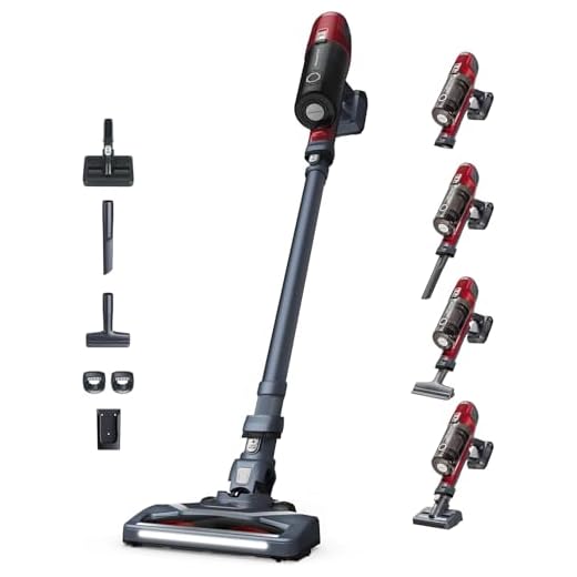 Rowenta RH6878 X-Pert 6.60 ANIMAL Akku-Staubsauger | Stab-und Handstaubsauger in Einem | 45 Min Laufzeit | LED-Düse | Herausnehmbarer Akku | inkl. Mini-Turbodüse, Polster-& Fugendüse | Rot/Schwarz