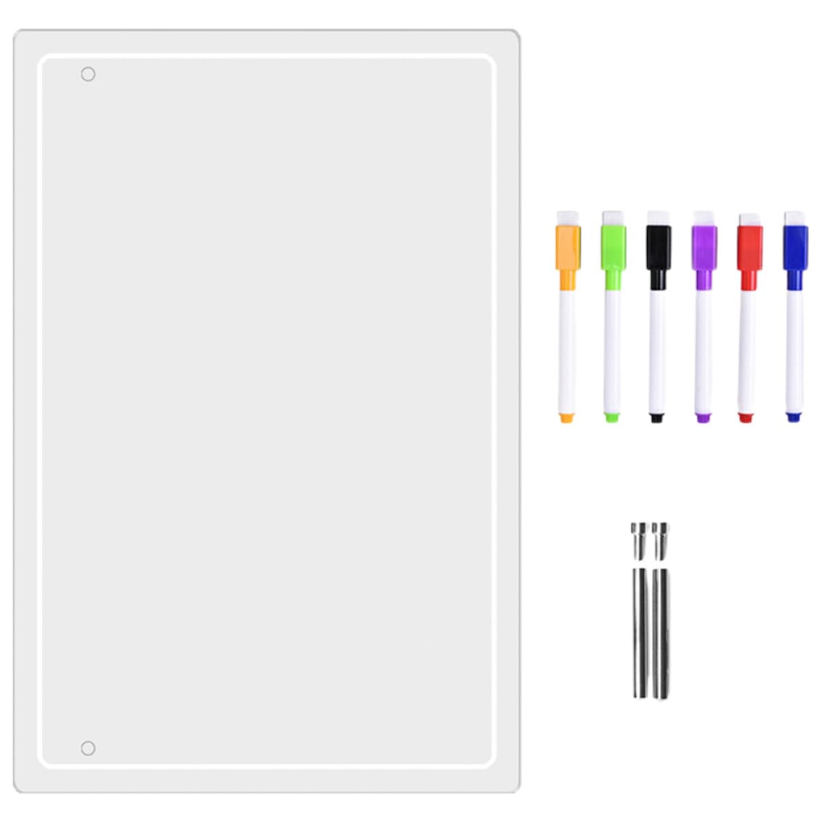 Tableau mémo acrylique effaçable à sec Healvian blanc réutilisable pour liste de tâches - 8