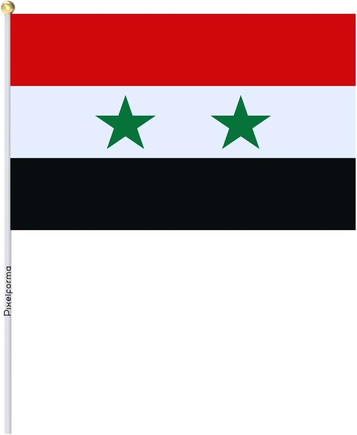 Pixelforma Pack of 100 Mini Syrian Flag 30 x 45 cm