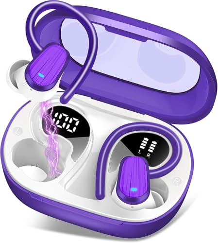 Image of Wireless Earbuds Bluetooth 5.4, 50H Playtime Sport Earphones with Earhooks