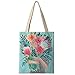 YUANYIRAN Sac Fourre-Tout en Toile pour Femme - Embrasser Un Bouquet De Fleurs Imprimer Sacs À Provisions Pliables Réutilisables Écologiques Épicerie Petits Sacs À Main Vintage pour Femmes Voyage