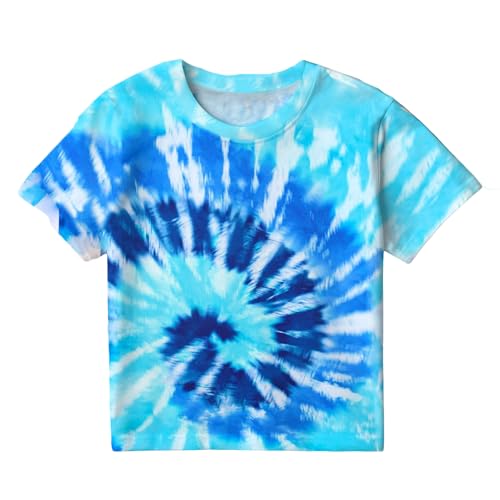 Image of Kids Tie Dye Shirt for Boys Girls Children Tie-Dye Hippes Tshirt Short Sleeve Tee Shirt for Todder