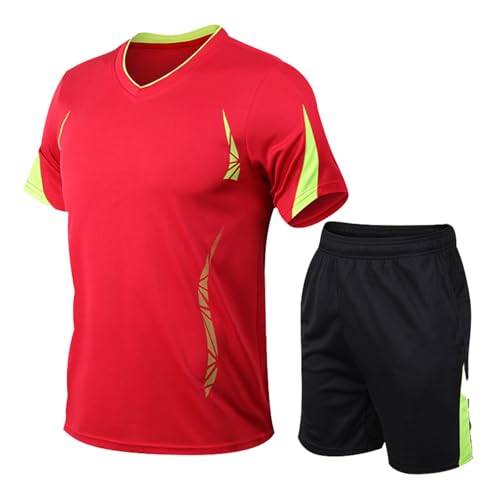 Ensemble sport homme avec t-shirt respirant et short de running léger pour entraînement d'été