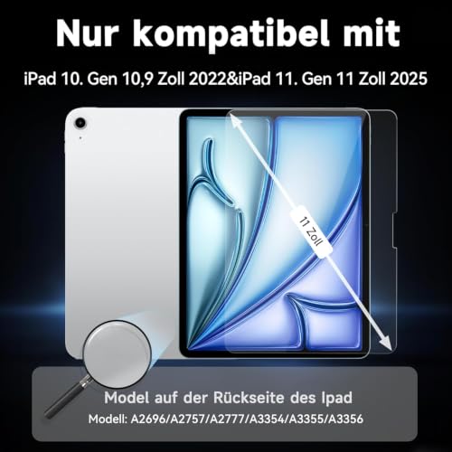 2 Stück Like Paper Folie Kompatibel mit iPad 10. Gen 10,9 Zoll 2022/iPad 11. Gen(A16) 11 Zoll 2025… – Ansicht 2
