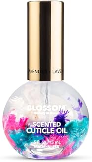 Blossom Cuticle Oil for Nails, Hydrating, Moisturizing, Scented Nail Oil Cuticle Care, Infused with Real Flowers, Made in USA, 0.5 fl. oz, Lavender