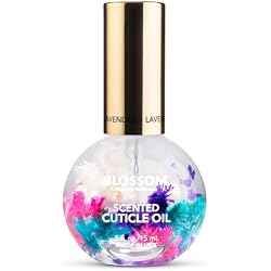 Blossom Cuticle Oil for Nails, Hydrating, Moisturizing, Scented Nail Oil Cuticle Care, Infused with Real Flowers, Made in USA, 0.5 fl. oz, Lavender