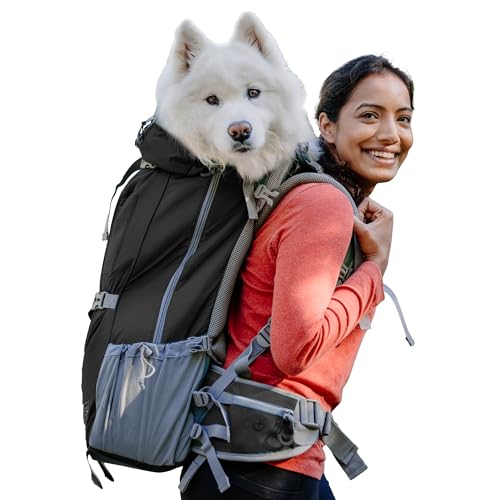 K9 Sport Sack Kolossus - XXL, Black - The Big Dog Backpack - Ideal for Dogs 26-29” Long - Fully Adjustable Pet Carrier - Doubles as a Professional-Grade 60L Hiking Pack