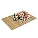 Set da 4 Tovagliette Americane da Tavolo in Bamboo, Tovagliette all’Americana Sottopiatto Per Sushi, Tappetino Rettangolare Tavolo Cucina Ristorante