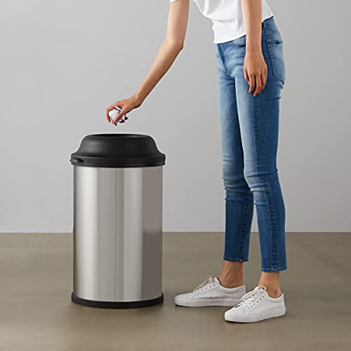 Amazon Basics Pattumiera rotonda, aperta in alto