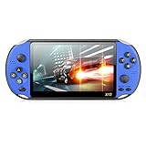 Handheld Game Console 5.1 inch Pro Retro Games Consoles Built-in Classic Games Rechargeable Battery Portable Style Game Consoles X12 Blue