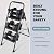 Step Ladder 3 Step Folding Step Stool Step Ladder with Wide Anti-Slip Pedal Step Stool Foldable for Adults Lightweight, Portable Steel Use for Home and Office