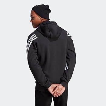 ★【adidas originals】★FUTURE ICON 3S PULLZIP HOODIE★ adidas Hoodie Future Icons 3-Stripes Full Zip - Black/White Kids