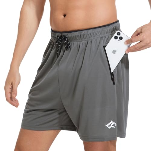 LORSPORTCH Pantalones Cortos de Gimnasio para Hombre M gris Modern