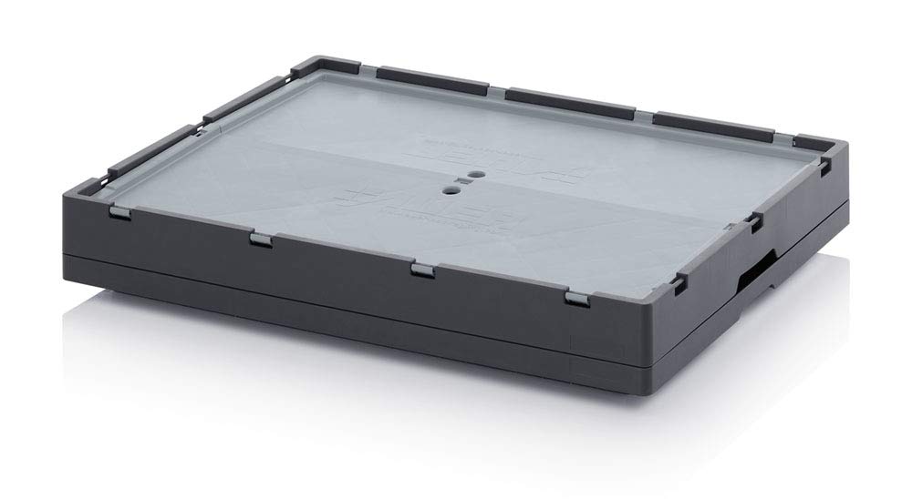 Auer Packaging Caja plegable profesional 60 x 40 x 42 cm con tapa, caja plegable en diseño profesional para almacenamiento, catering, ferias, manualidades, privado, coche, caravana, 60 x 40 x 42 cm,