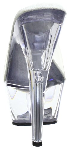 Pleaser Women's Kiss201/C/M Platform Pump, Clear, 8 M Us #TOP2