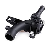 Farbe schwarz XINGFUQY Autothermostatgehäuse Wasserpumpe Outlet 25192985 55562048 passend for Opel Astra J Adam Corsa D/Meriva B A14XEL A14XER 2009-2018
