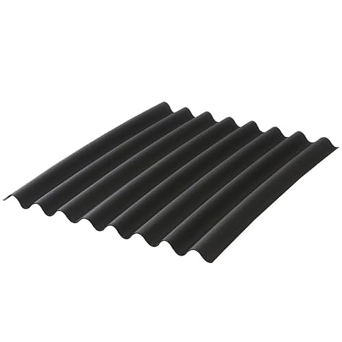 Plaque bitumée ondulée L 2 m - l 0.86 m - Coloris - Noir, Largeur - 86 cm, Longueur totale de la plaque - 2m