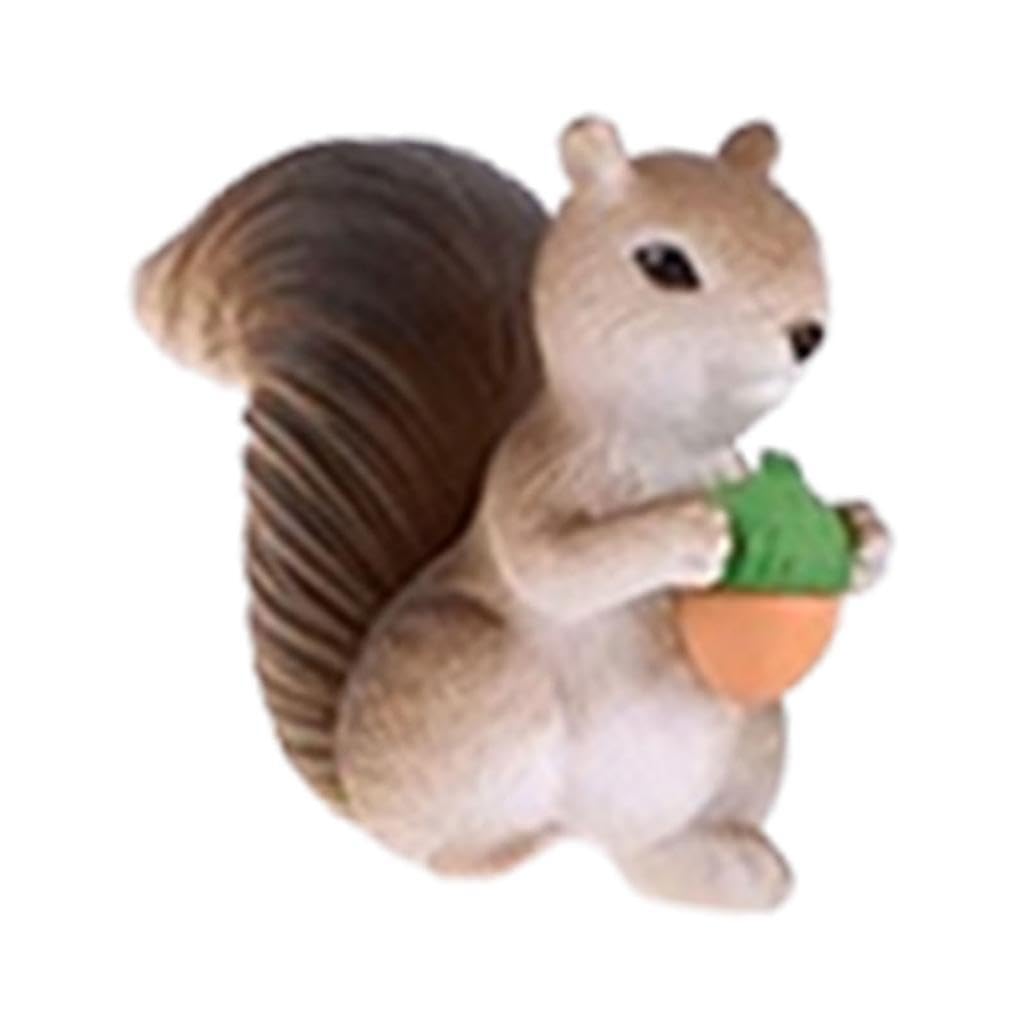 LIXSAZSE Squirrel Figurines Outdoor Patio Decor Miniature Animal Statues