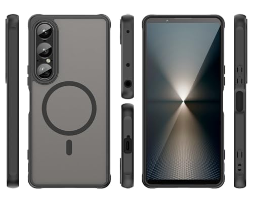 Elubugod Compatible with Sony Xperia 1 VII Case Cover,Compatible with MagSafe,Anti-Fall,Compatible with Sony Xperia 1 VII 2025 XQ-FS54 Cell Protective Phone Case Black