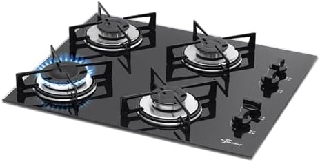 FISCHER COOKTOP GÁS 4 BOCAS MESA VIDRO PRETA BIVOLT 1519-5713