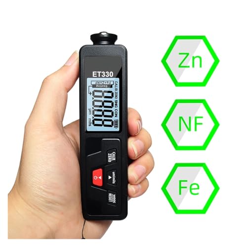 Medidor de Espesor de Pintura, Medidor Digital Portátil para Coating 0-1500um, para Ferricos y No Ferrosos, Tester de Recubrimiento para Auto, Rojo miniatura 2