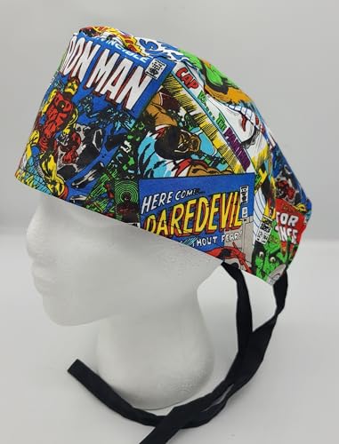 Comic Book Retro Super Hero Surgical Scrub Cap Medical Hat Hospital Cover3