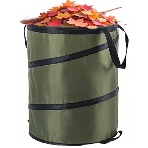 Pop-Up Gartenabfallsack Laubsack, Oxford Gartensack Camping Abfallbeutel mit Griffen für Abfall, Garten Müll,Spielzeug,zusammenklappbar,robust selbstaufstellend,faltbar, wiederverwendbar (Green-38L) Pop-Up Gartenabfallsack Laubsack, Oxford Gartensack Camping Abfallbeutel mit Griffen für Abfall, Garten Müll,Spielzeug,zusammenklappbar,robust selbstaufstellend,faltbar, wiederverwendbar (Green-38L)
