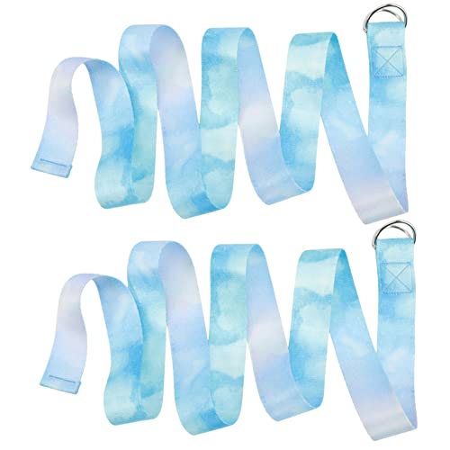 BESTYASH 2Piezas Ejercicio De Yoga Bandas De Entrenamiento Elástico para Fitness Resistencia Alta para Estiramientos y Ejercicios Casa o Gimnasio