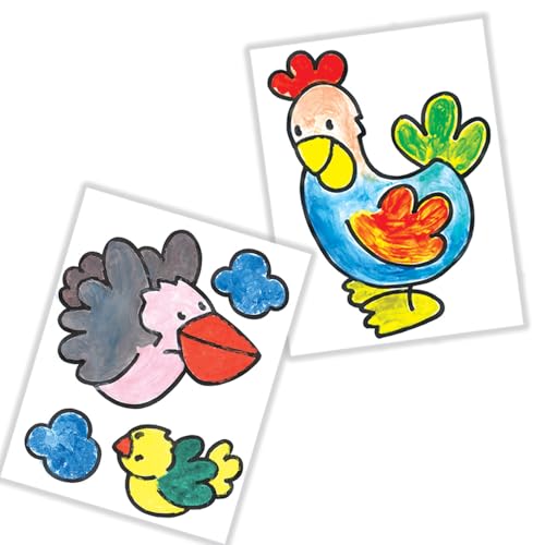 TOYKRAFTT Child Safe Finger Painting Kit to Paint Animal Pictures, Gift for Boys and Girls, Non Toxic Child Safe Colours, Painting book for kids 3-5 Year Old