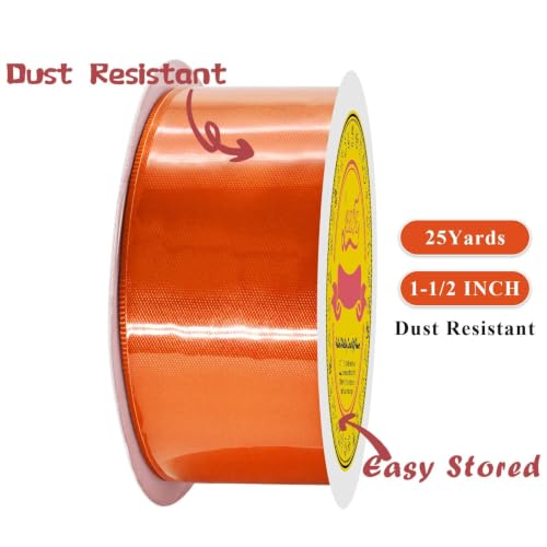 Image of Double Face Torrid Satin Ribbon 1-1 /2 inch X 25 Yards Polyester Torrid Ribbon for Gift Wrapping Very Suitable for Weddings Party Hair Bow Invitation Decorations and More