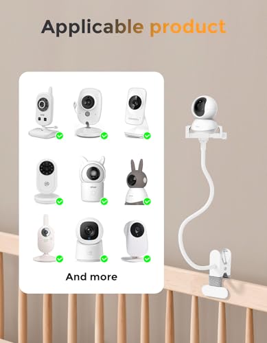 Gusfeliz ユニバーサルホルダー ベビーモニター用 ベビーカメラマウントブラケット ベビーモニター用 ベビーフォンアクセサリースタンド ママ用 Cozy/Boifun/Babystar/Philips Video、携帯電話クリップ。