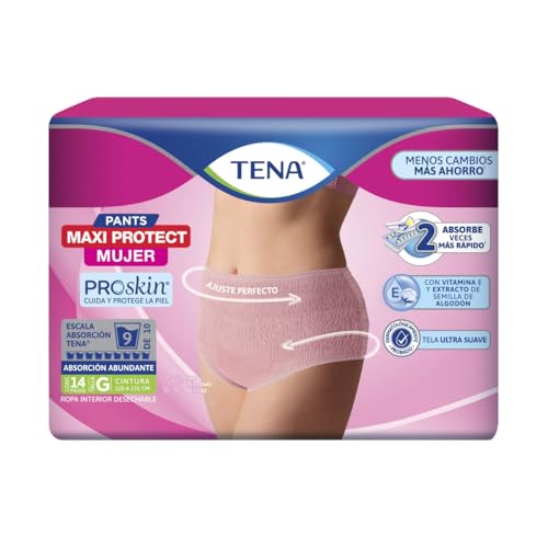 Reviews de Ofertas Ropa Interior - solo los mejores. 45 TENA Pants Mujer Talla G, Ropa interior desechable, 14 piezas