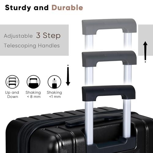 SHOWKOO Travel Luggage Set - 3 Piece Hard Shell Suitcase Set with TSA Lock and Spinner Wheels