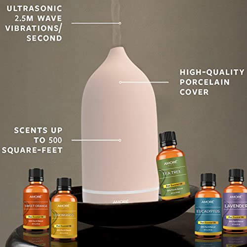 Difusor aromático ultrasónico de porcelana miniatura 4