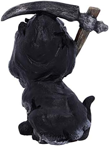 Nemesis Now Amara Grim Reaper Feline Cat Figurine, Black, 10.2cm