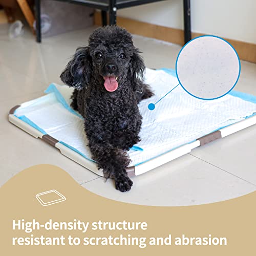 PAWISE Foldable Dog Pee Pad Holder, Indoor Puppy Potty Pee Pad Floor Tray Dog Toilet Training Tray Small and Medium Dogs, 21”X21” PAWISE Foldable Dog Pee Pad Holder, Indoor Puppy Potty Pee Pad Floor Tray Dog Toilet Training Tray Small and Medium Dogs, 21”X21”