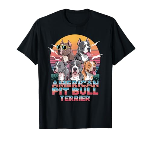 90s Vintage American Pit Bull Terrier Pittie Camiseta