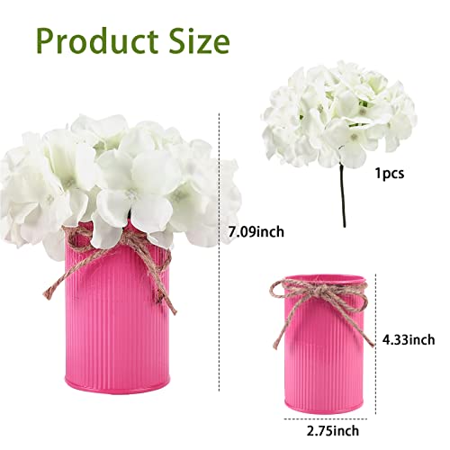 Omldggr 4 Pack Mason Jar Centerpiece Decorative Artificial Flower Plants Silk Hydrangea Flowers In Pot For Home Party Wedding Office Patio Table Desk Decoration #TOP1
