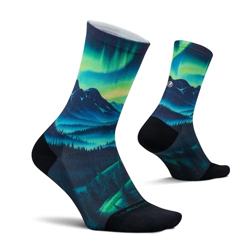 Image of Feetures Elite Light Cushion Mini Crew Sock - Sport Sock with Targeted Compression