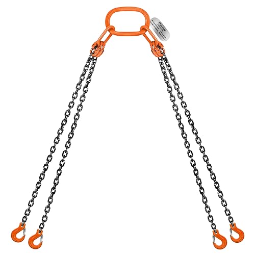 SALUINOKI Lift Chain Sling 5Ft 4 Way x 1/4 inch 6600lbs 3 Ton for Chains Lifting by SALUINOKI - Used condition - US$50.40