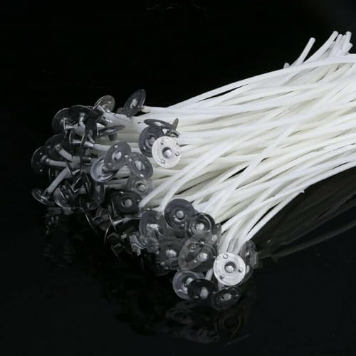 Mechas para velas de algodón y metal 20 cm 20 pcs miniatura 4