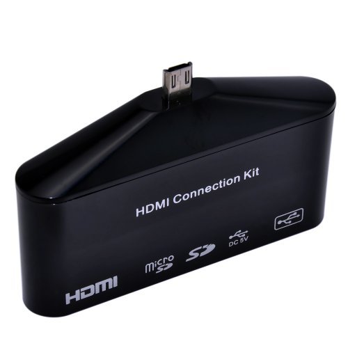 VicTec Multi-functional HDMI Connection Kit with Built in USB, OTG, SD, TF Card Reader MHL to HDMI Adapter for Samsung Galaxy S5 S3, S4, Note 2 and Note 3